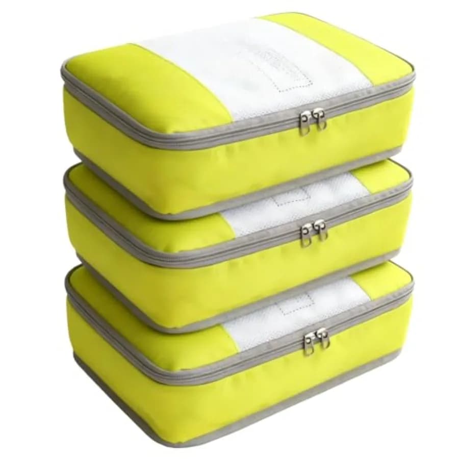 Cubi Organizzatori per Valigie da Viaggio - 19 Pezzi, Buste Portaoggetti per Vestiti e Accessori in Grigio e Blu, Compatti e Leggeri
