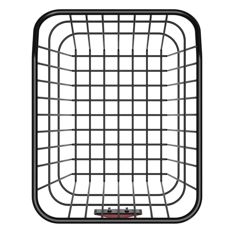 Rear Bike Basket Metal Wire,Bicycle Basket with Reflective Tail Light Cover,50lbs Capacity, Stylish Storage for Groceries & Pets