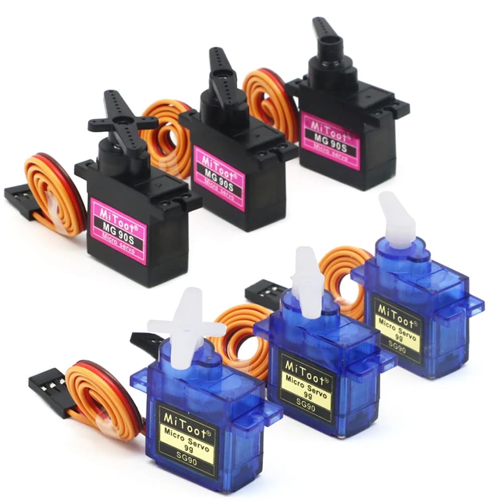 2/4/10/20 pz MG90S metallo/plastica Gear 9g Servo SG90 per fai da te braccio robotico elicottero aereo auto MG90 9G 180/360 gradi RC Robot
