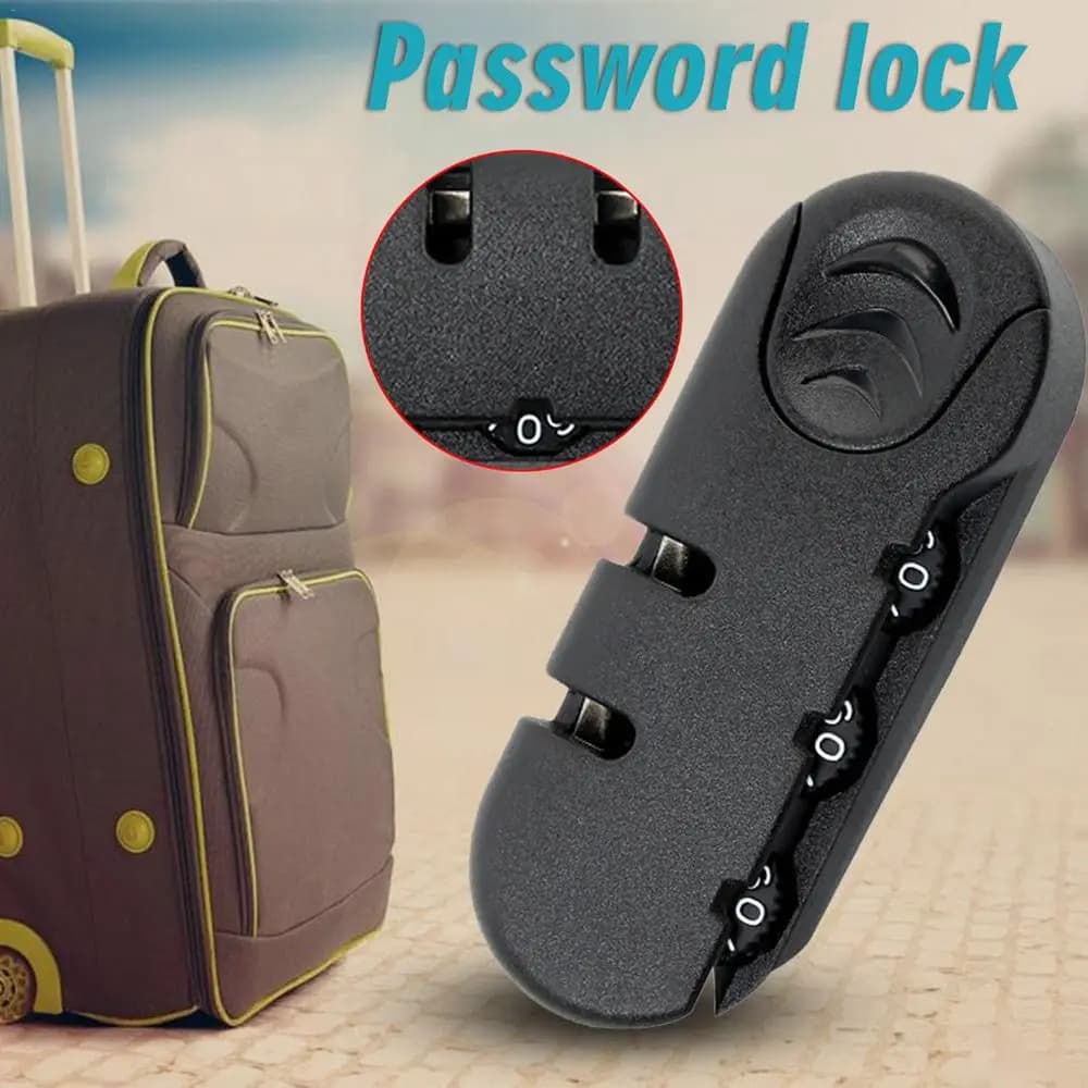 3 Digit Lock Pull Chain Bag Accessories Anti-theft Locks Code Lock Luggage Suitcase Lock Combination Padlock