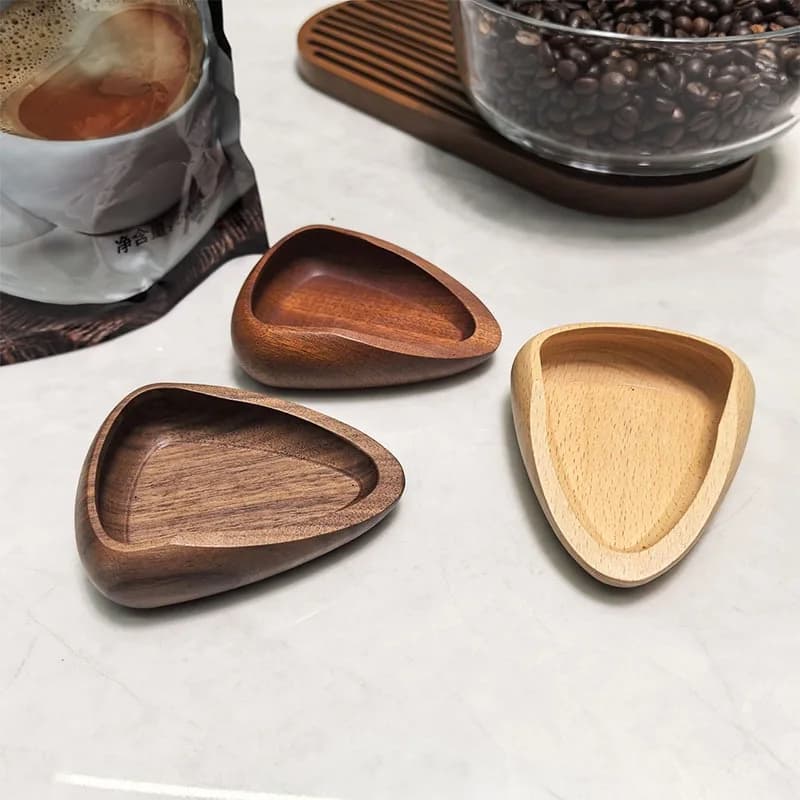 Coffee Bean Plate New Black Walnut Bean Plate Separate Plate Premium Coffee Bean Beech Scale Bean Plate