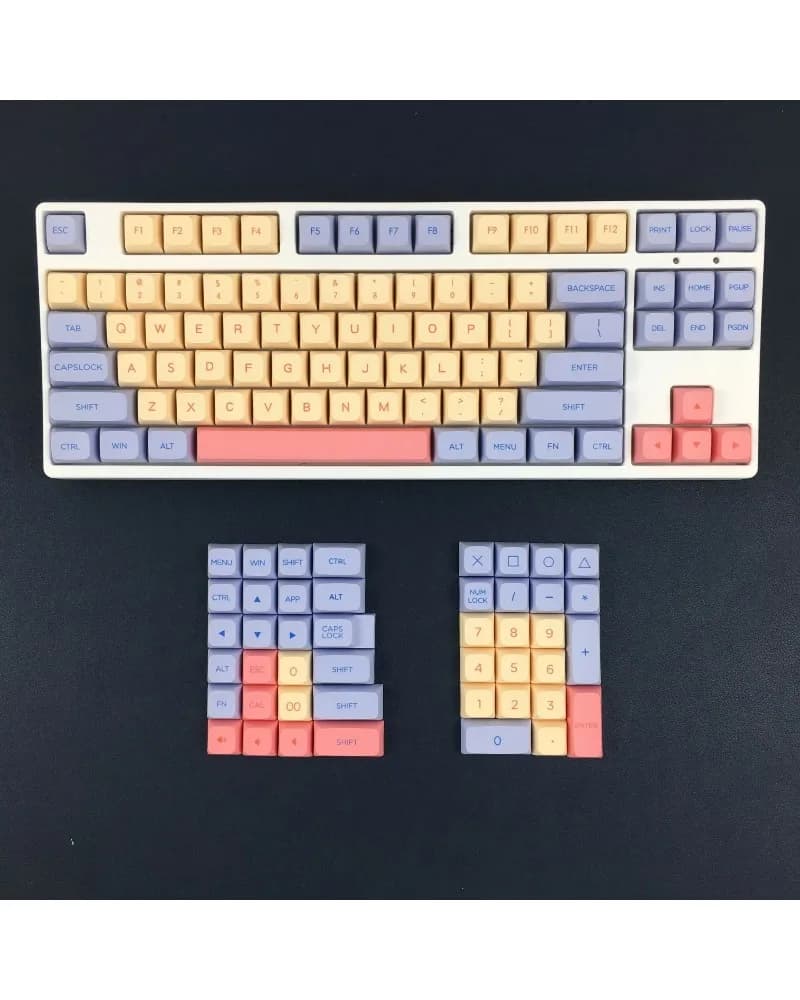 XDA Height Marshmallow Pink PBT Keycaps 132 tasti con design a sublimazione per tastiera meccanica a croce