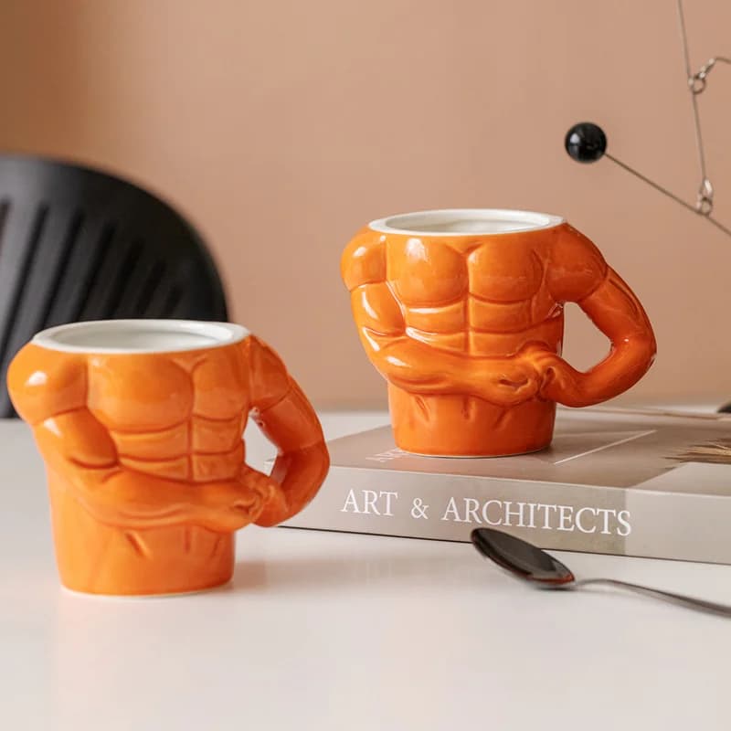 Valentine's Day Gift for Boyfriend Muscle Man Mug Unusual Route Mug Gift for Girlfriend Birthday Prank