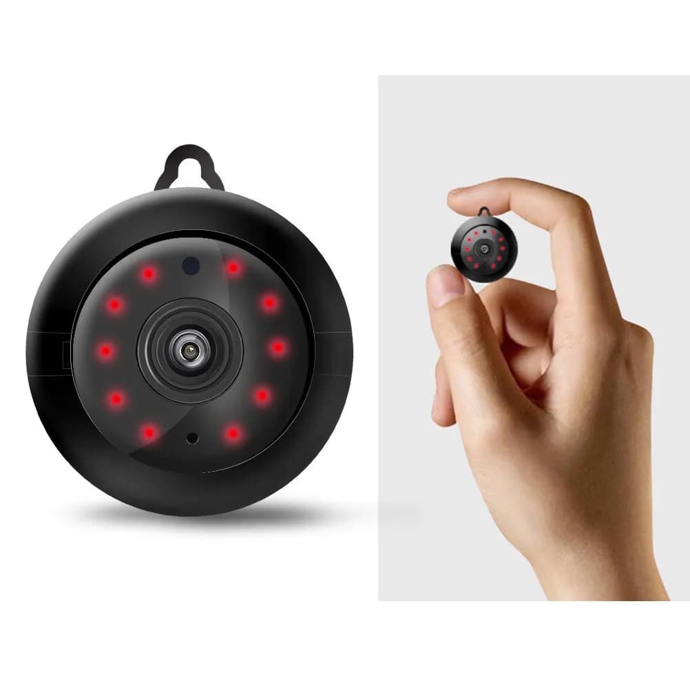 Mini Telecamera IP di Sicurezza Wireless WiFi 1280X720P con Visione Notturna IR e Registrazione in Loop per Monitoraggio Bambini