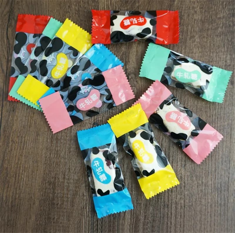 200 Pz/pacco 4x9.5 cm Piccolo FAI DA TE Fatti A Mano Dolce Torrone Sacchetti di Imballaggio di Caramelle Latte Caramelle Taffy Wrapper imballaggio