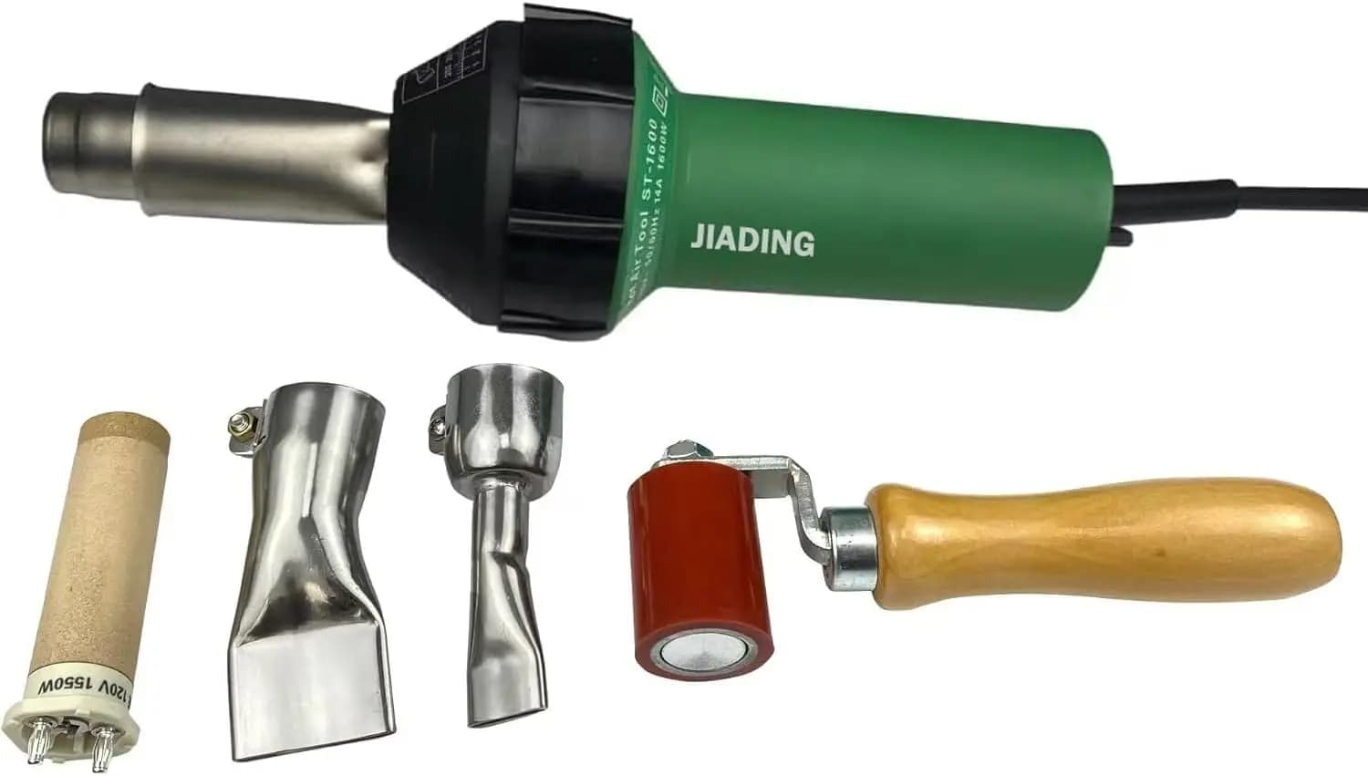 Pistola ad Aria Calda 1600W per Saldatura PVC e Riparazione Plastica, Strumento di Riscaldamento Professionale Portatile