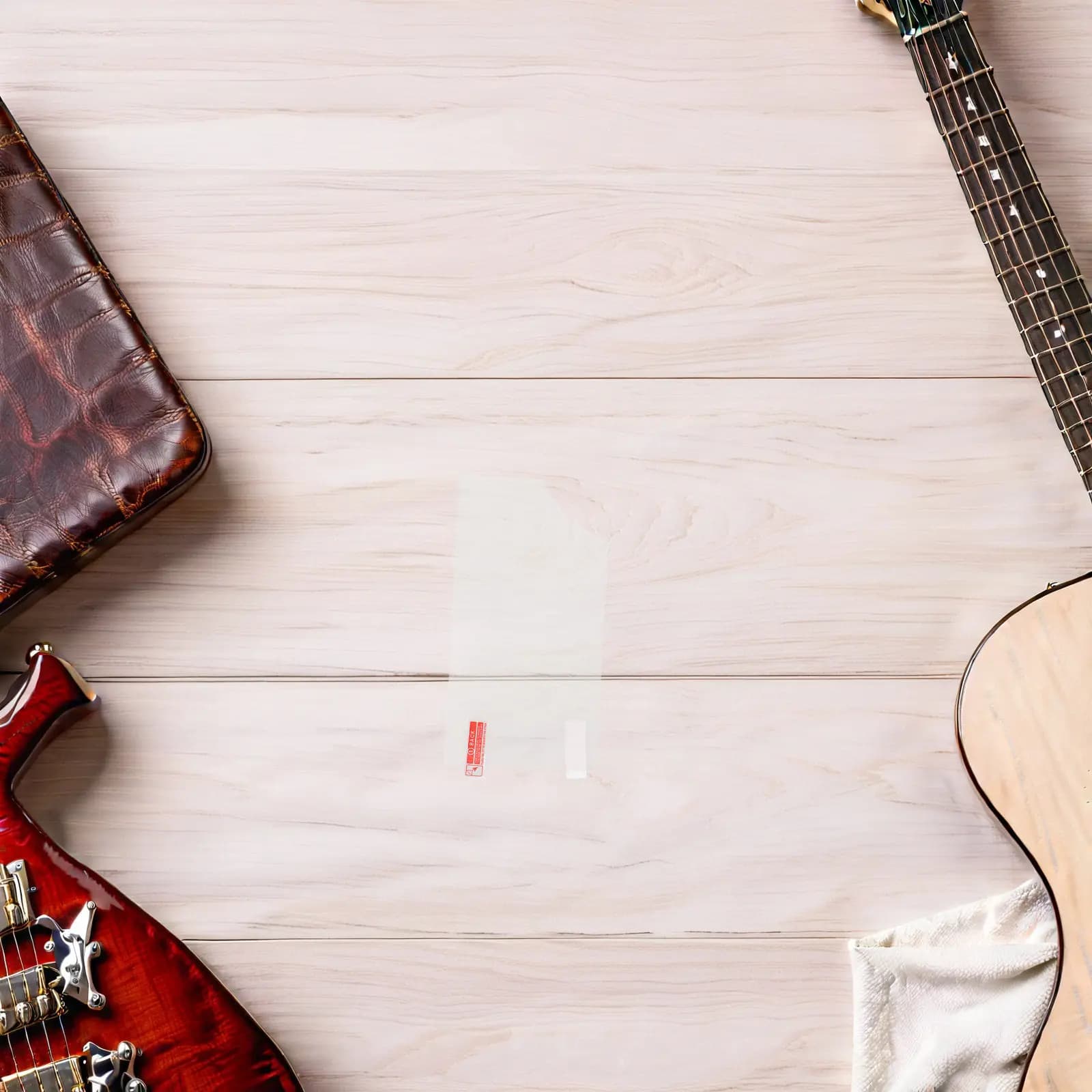 2 Pezzi Pellicola Protettiva Trasparente per Chitarra 0,1mm Ultra Trasparente Anti-Graffio Adesiva per Chitarra Acustica