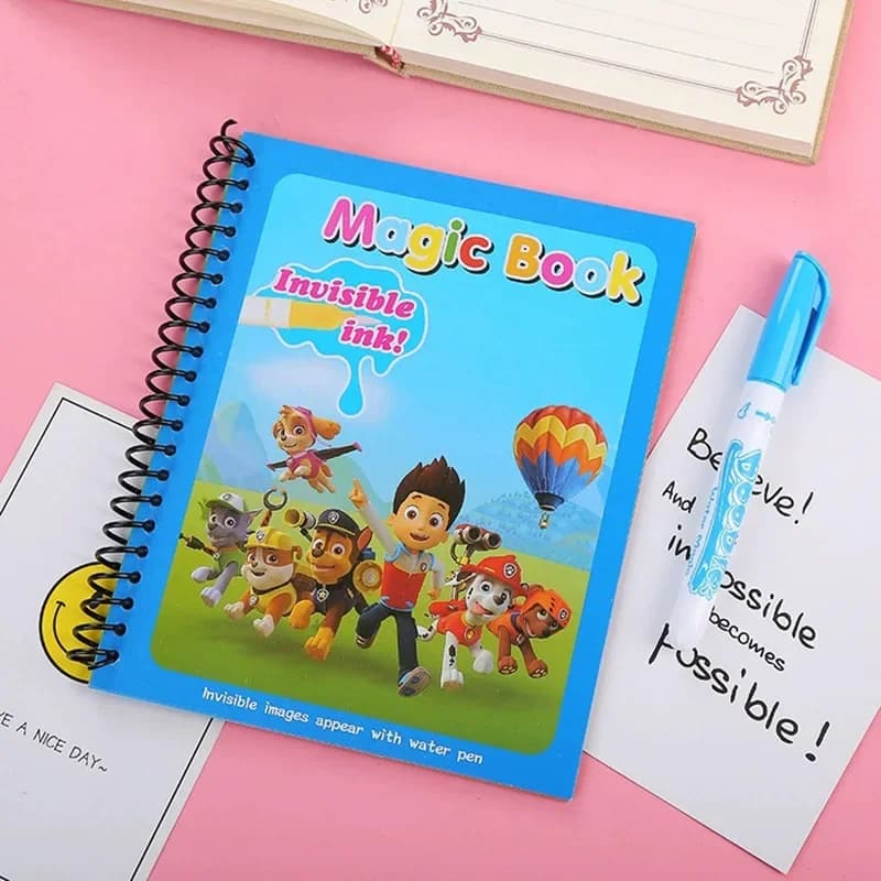 Paw Patrol Drawing Coloring Books for Kids Magic Water Book with Pen Children Learning Education Toy Baby Montessori Toys