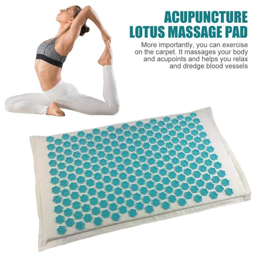 Fitness Yoga Spiky Mat Lotus agopuntura tappetino da massaggio letto Pilates lino cotone Yoga massaggiatore cuscino per sollievo dal dolore al collo e alla schiena