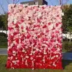 Fabric Fund Simulation Flower Background Wall Clock in Wedding Decoration Wedding Decoration Puntelli Faux Floral Art 8*8FT