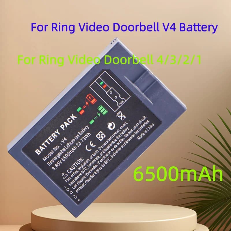 6500mAh Per Ring Video Campanello Batteria o Caricatore Per Ring-Video V4 Anello Video Campanello 4/3/2/1 Stick Up Cam Batteria