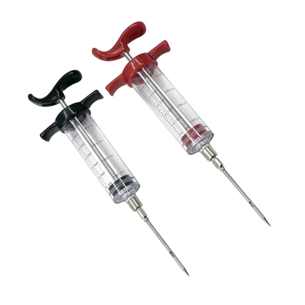 Food Grade PP BBQ Meat Syringe Kitchen Tools with 3 Stainless Steel Needles Spice Syringe Set Pork Steak Meat Sauces