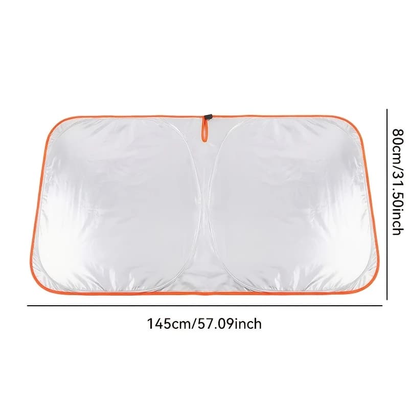 Parasole termoisolante aggiornato, parasole per auto in un unico pezzo, colore argento titanio, parasole ispessito per parabrezza auto, efficace