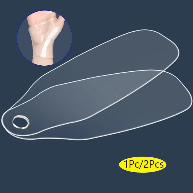 1 pz/2 pezzi cinturino trasparente cinturini da polso in silicone morbido per uomo donna protezione del polso della mano tutore pad braccialetto sportivo