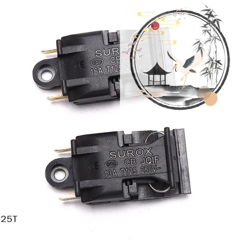 2 Pieces Switch Thermostat Black 13A/16A 250V for Electric kettle, Kitchen accessories