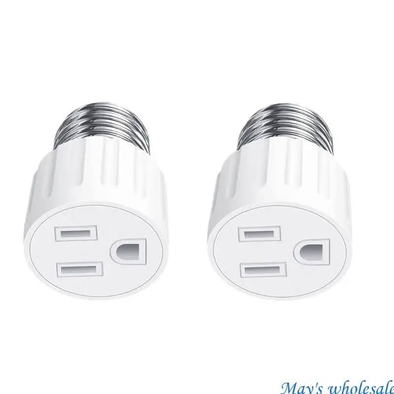 Adattatore da viaggio universale da 2 pezzi Presa luce E26 Convertitore presa 1250W Adattatore per presa luce a 3 poli