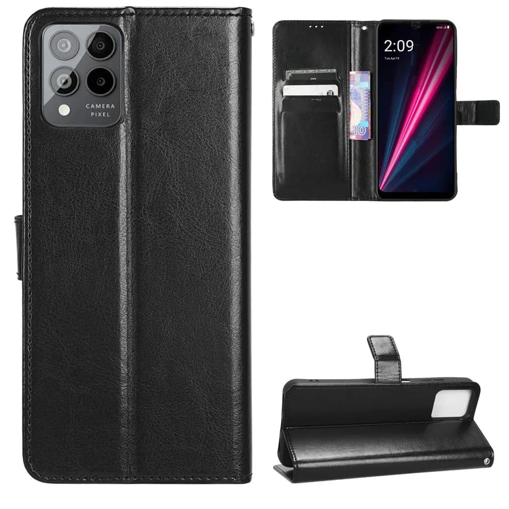 Per T-Mobile Revvl 6 5G Custodia di lusso Flip PU Portafoglio in pelle Cordino Custodia per TCL T-Mobile Revvl 6 Pro 5G Revvl6 Borse per telefono