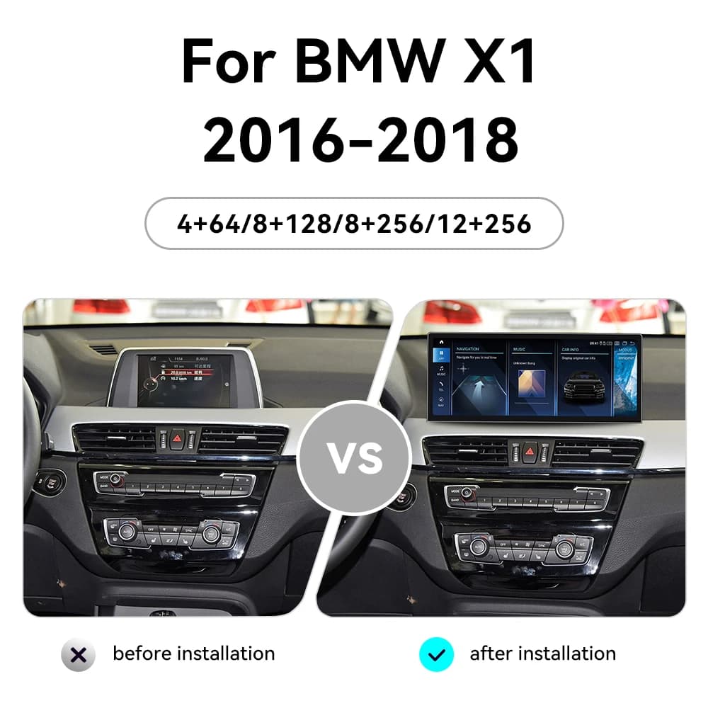 Car Radio Stereo Android Auto Thin Style Screen For BMW X1 2016 2017 2018 GPS Navigation Automotive Multimedia IPS Head Unit