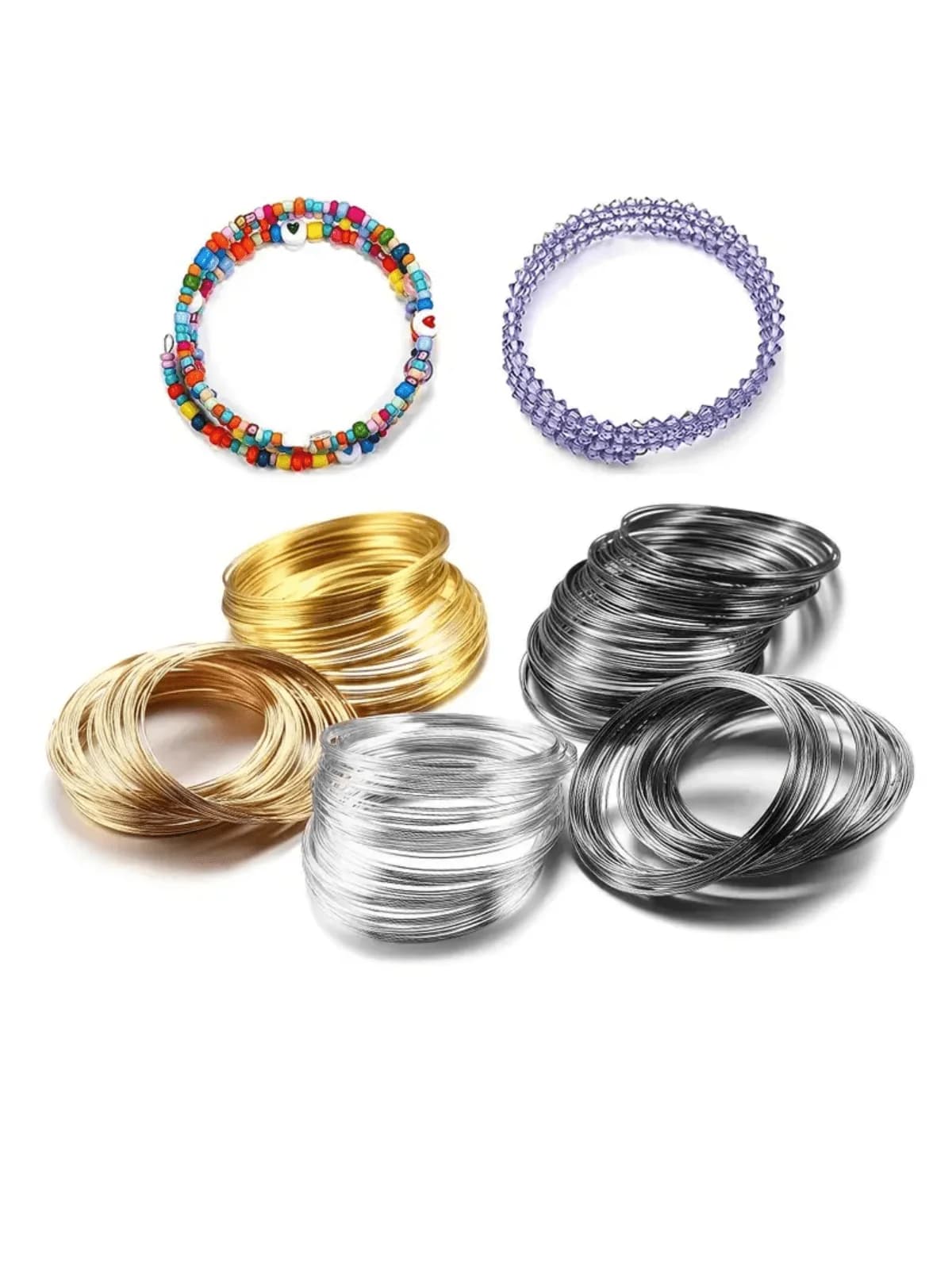 50Loops/lot 0.6mm Stainless Steel Metal Wire For DIY Bracelets Bangle Loop Necklace Earring Jewelry Making Accessories Supplies
