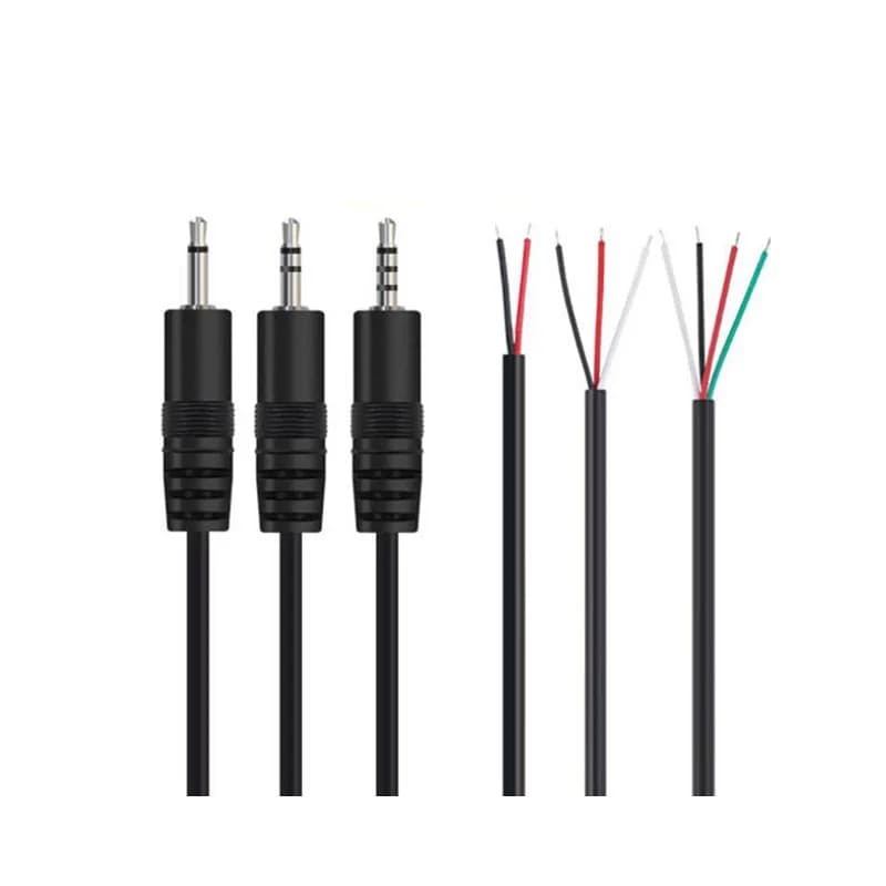 Cavo di riparazione audio fai da te da 2,5 mm 3,5 mm Cavo connettore a 2 poli 3 poli Maschio Femmina Spina 2 pin 3 pin Cavo di prolunga AUX Caricatore Q1