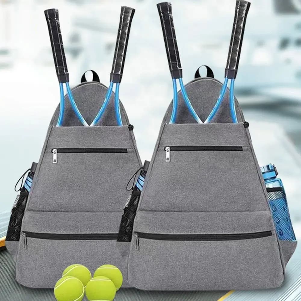 Oxford Tennis Bag with Shoe Fan Parts, Waterproof Bag for Rackets, Contains 2 Rackets, Pickleball Backpack, School and Students