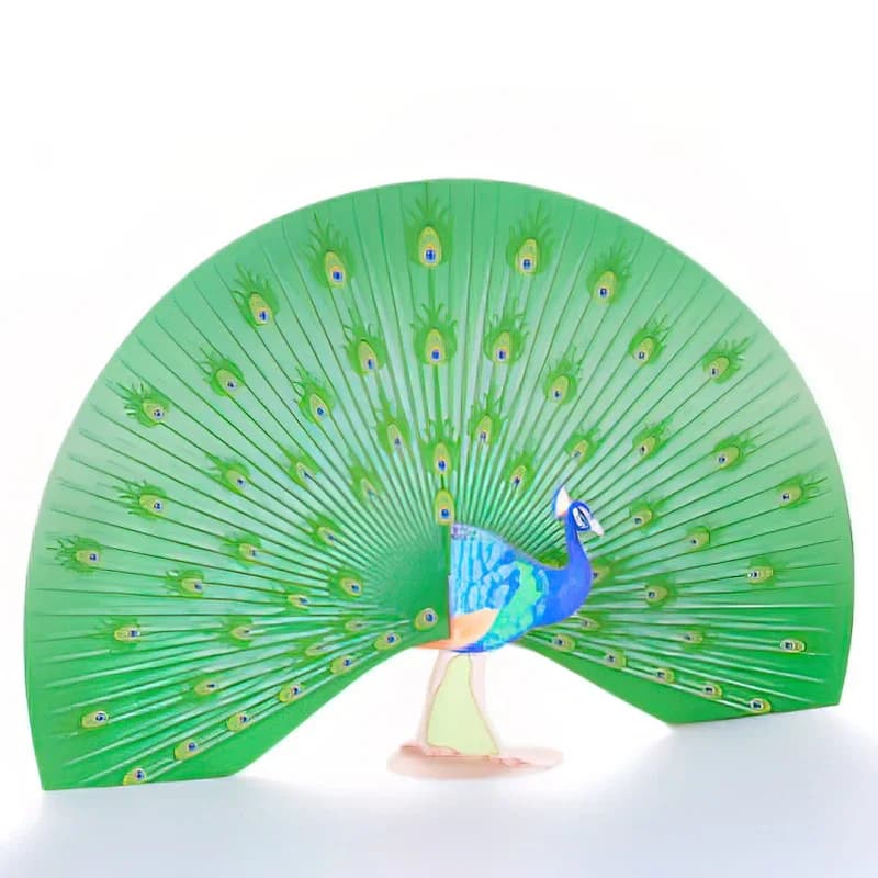 Peacock Origami Art Mini 3D Folded Paper Model Papercraft Animal Figure DIY Kids Adult Handmade Craft Toys QD-300