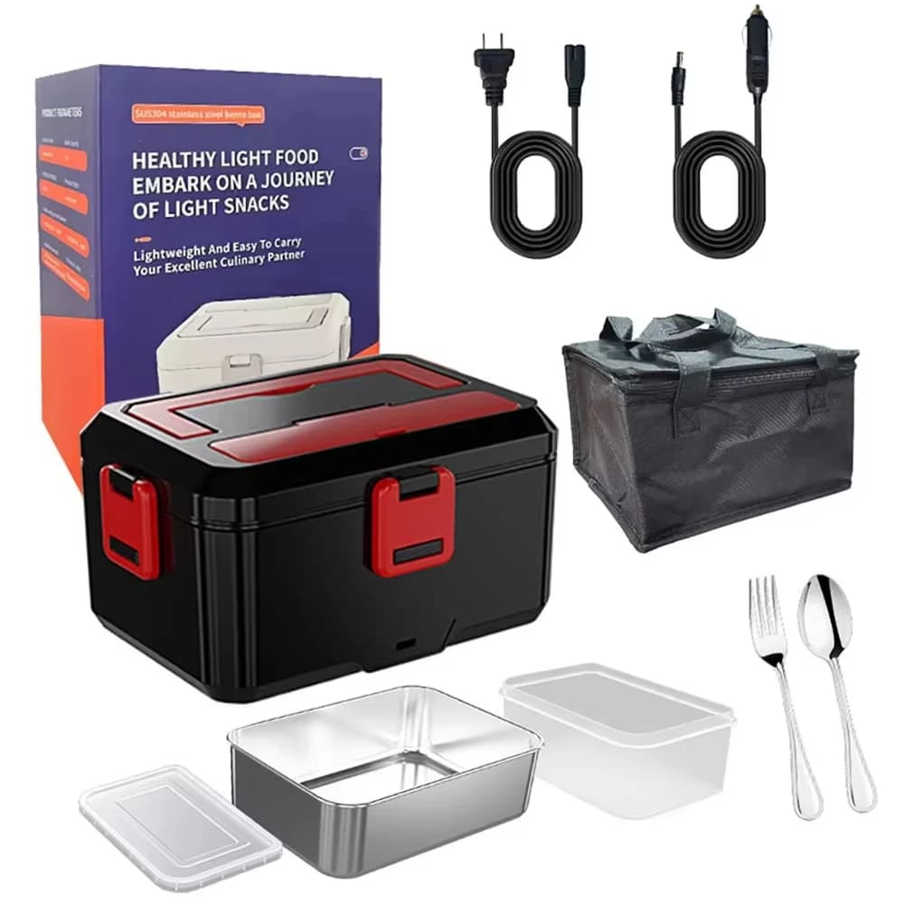 1.5L 80W Scatola da pranzo elettrica Scaldavivande Scaldavivande portatile per uso domestico in auto Riscaldamento da pranzo a prova di perdite Microonde per camionisti