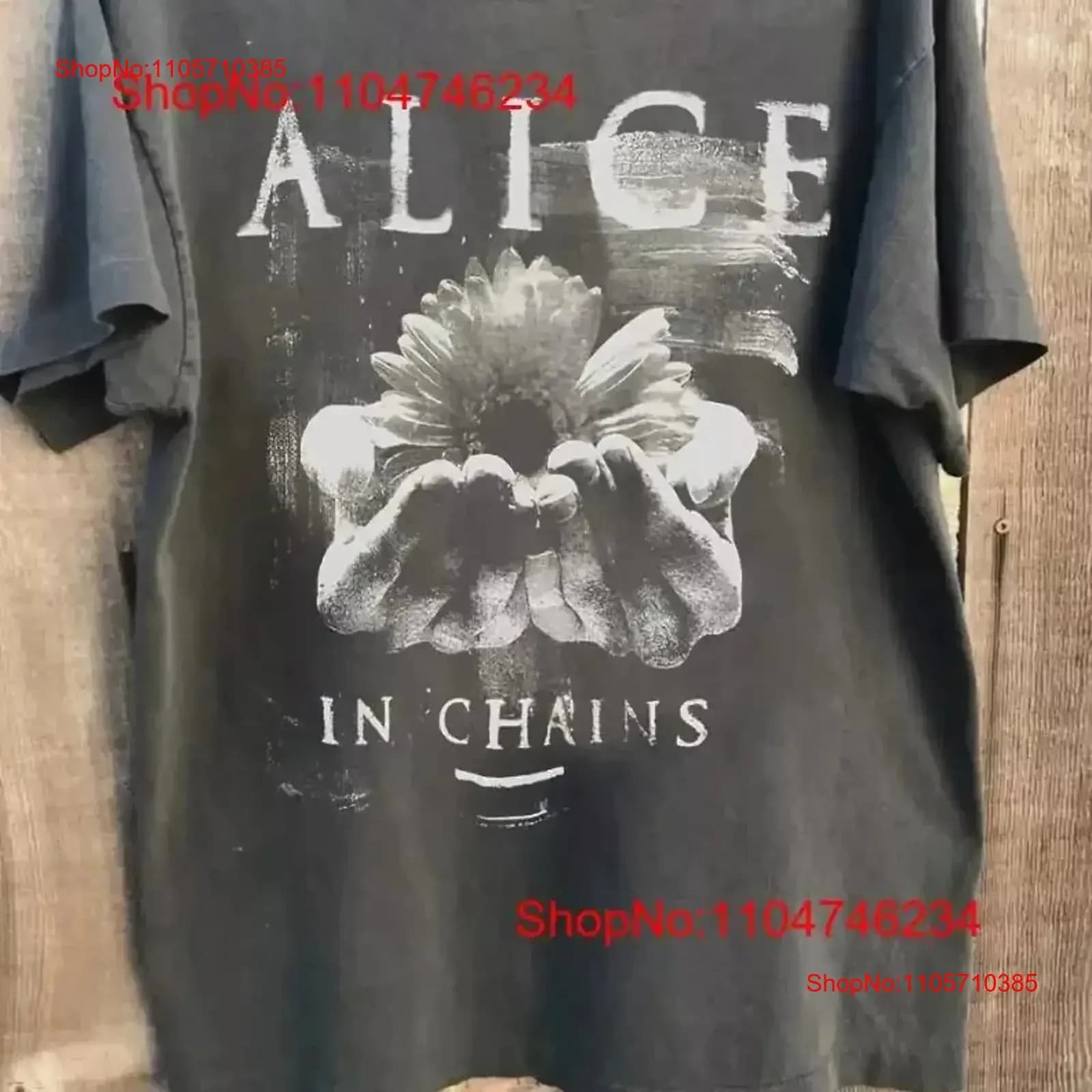 Alice In Chains T Shirt Music Charcoal Reprint S 5XL vintage Washed Breathable Slightly designer clothes Comfortable Casual