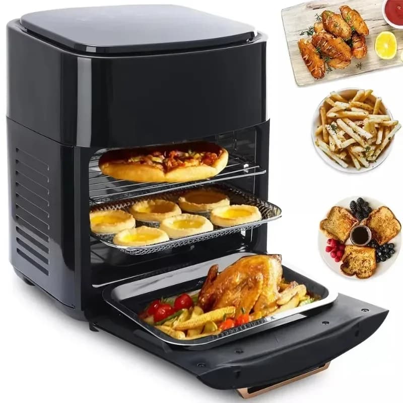 DepositAir Fryer Friggitrice ad aria multifunzionale per microonde 10L 15L Forno digitale intelligente per friggitrice ad aria argento