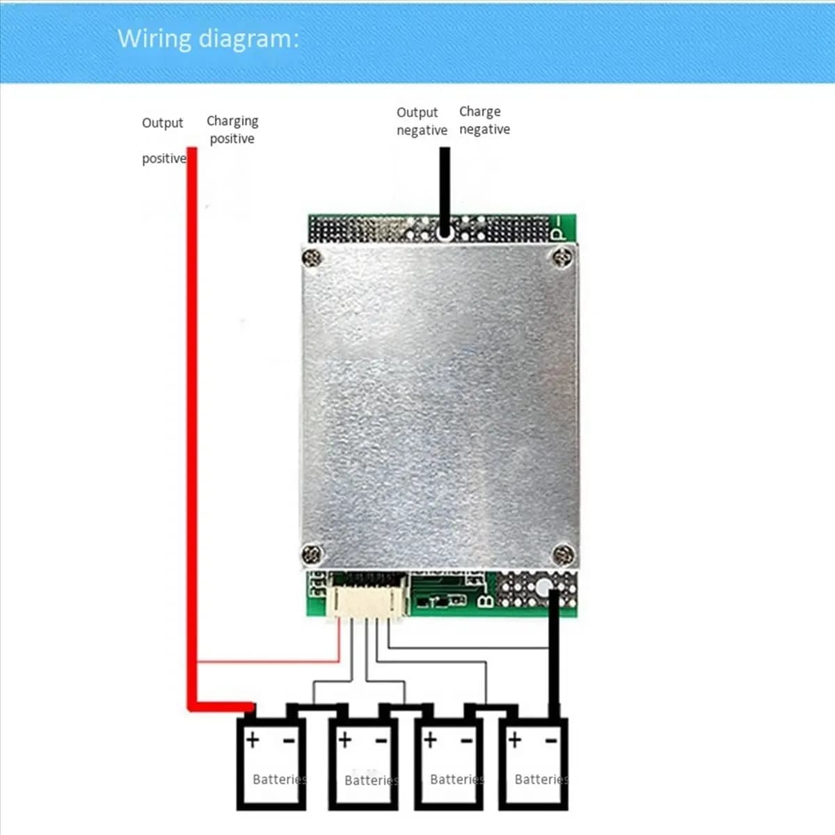 Scheda di Protezione per Batteria al Litio Ferro-Fosfato T19C 4S 12V 50A BMS con Bilanciamento/Enhancement della Batteria e Protezione PCB