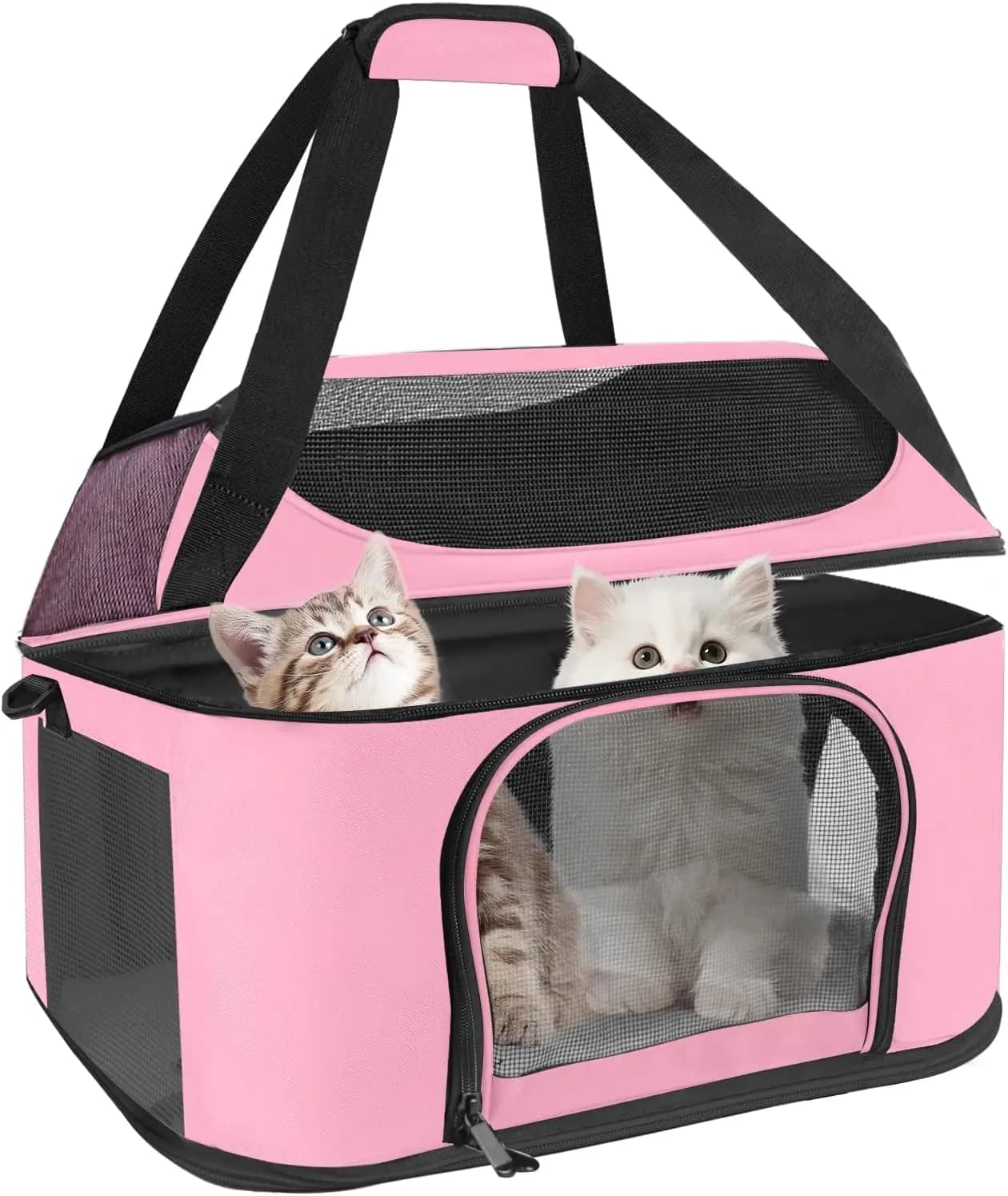 Trasportino Premium per Gatti fino a 9 kg, Borsa da Viaggio Morbida per Gatti, Zaino per Animali Domestici con Tracolla Imbottita, Trasportino per Cani