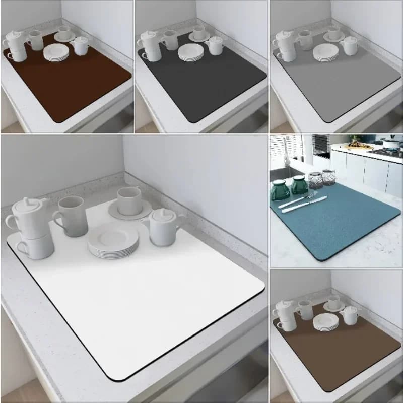 Tappetino da cucina VIKAMA in tinta unita, semplice ed elegante, assorbente, per lavello, sottopentola, sottocaffettiera, decorazione per la casa