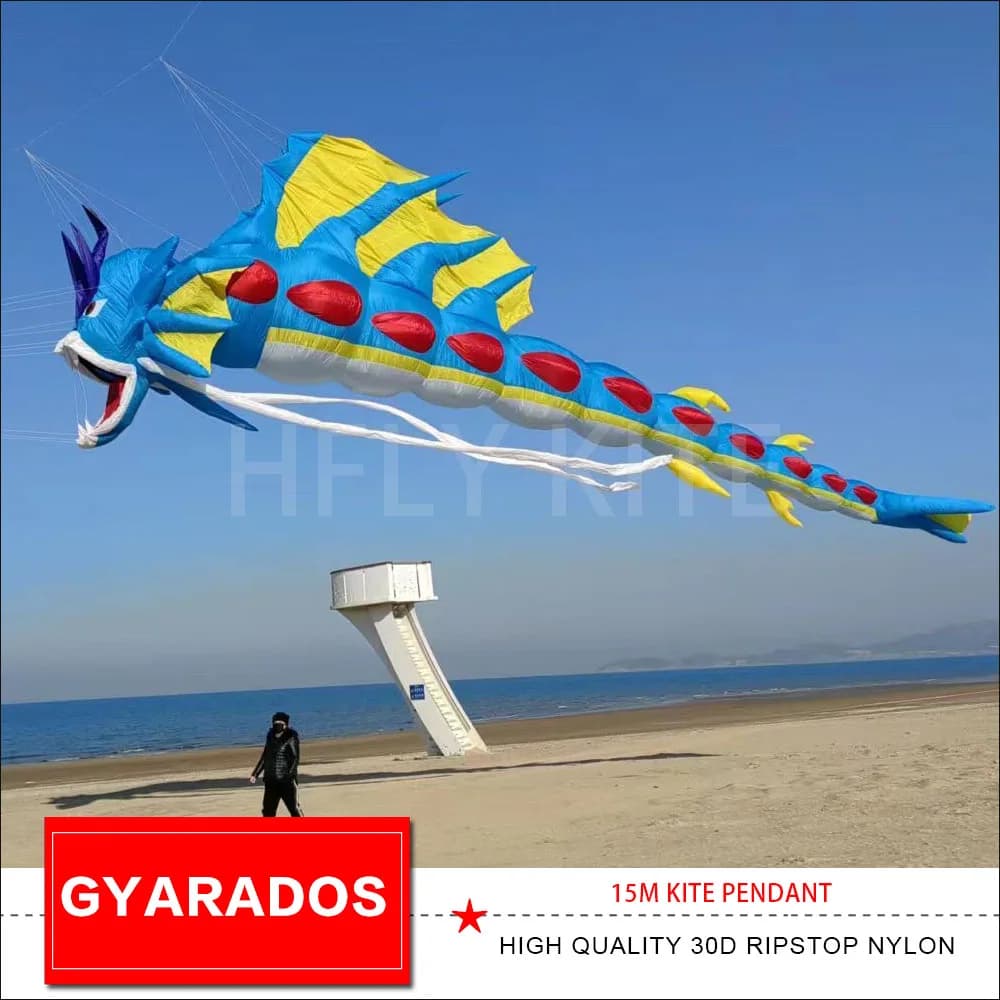 Nuovo arrivo 15M DRAGON Gyarados LINE lavanderia morbido gonfiabile RIPSTOP NYLON aquilone