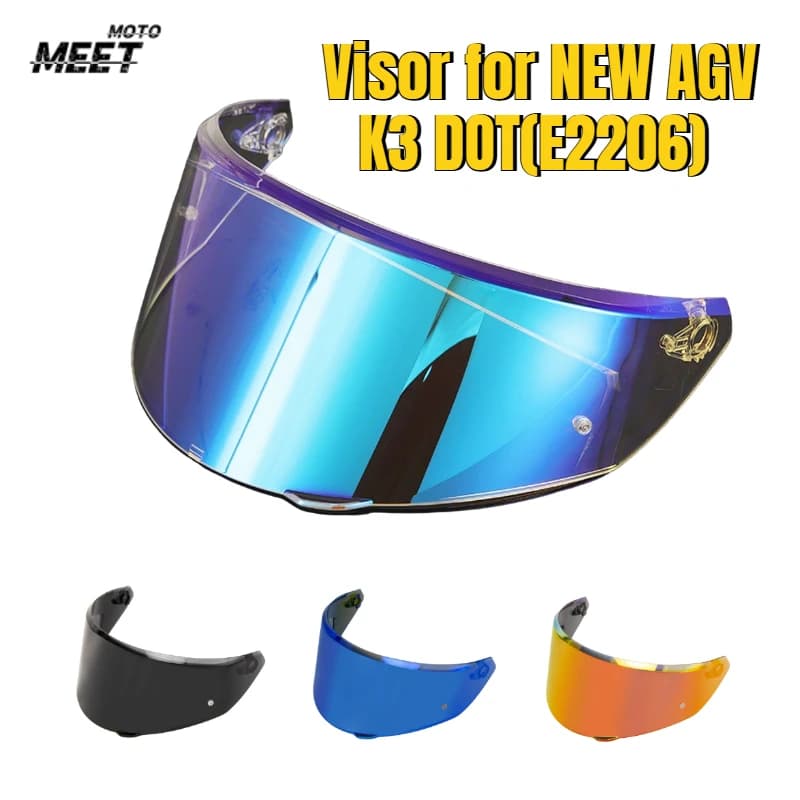 Helmet Visor for NEW AGV K3 DOT(E2206) Motorcycle Helmet Lens Windshield Shield Goggles Screen Mica Accessories