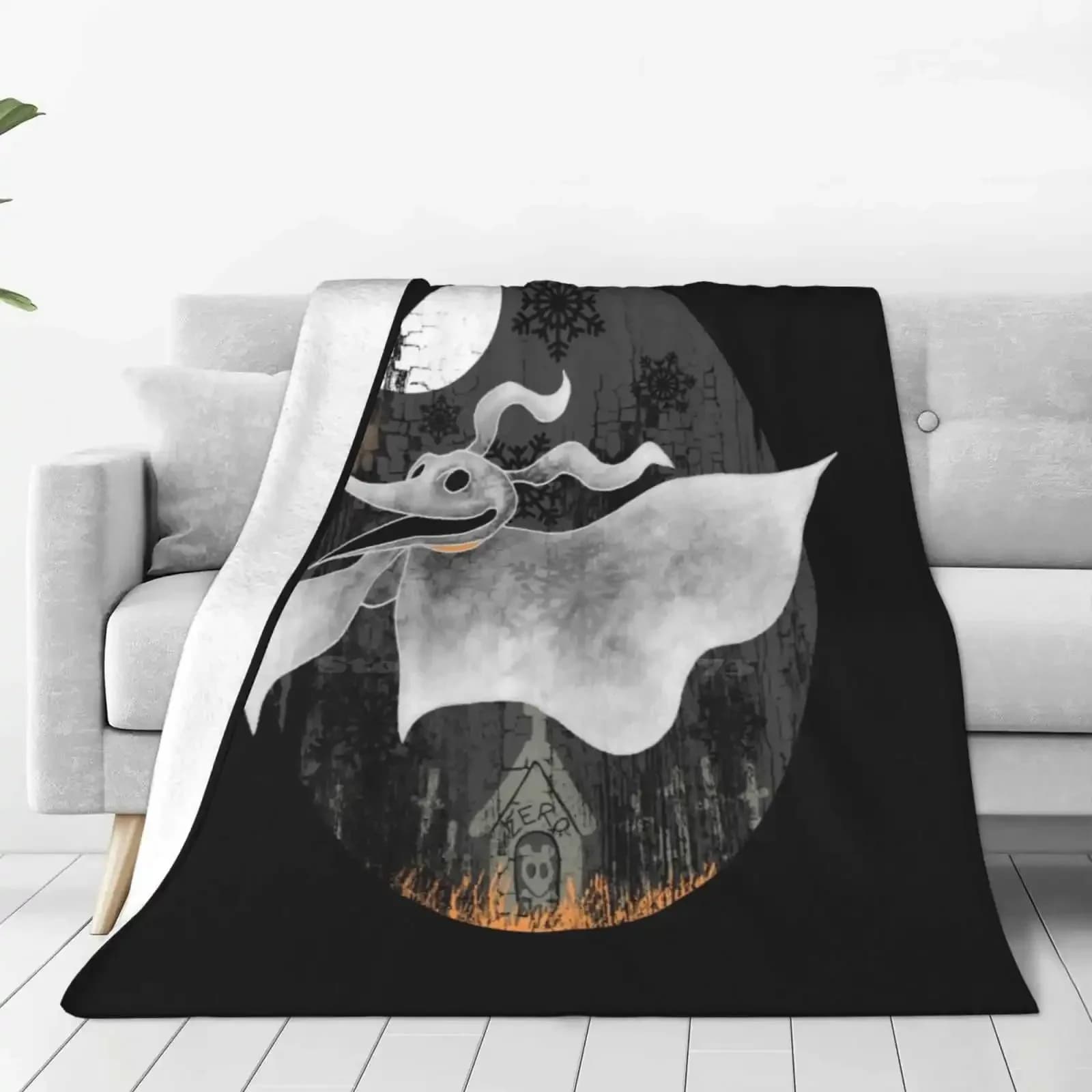 Zero The Hero Coperta morbida di tutte le dimensioni Decorazioni per la casa Biancheria da letto Nightmare Before Christmas Zero Halloween Dog Jack Macabre Horror