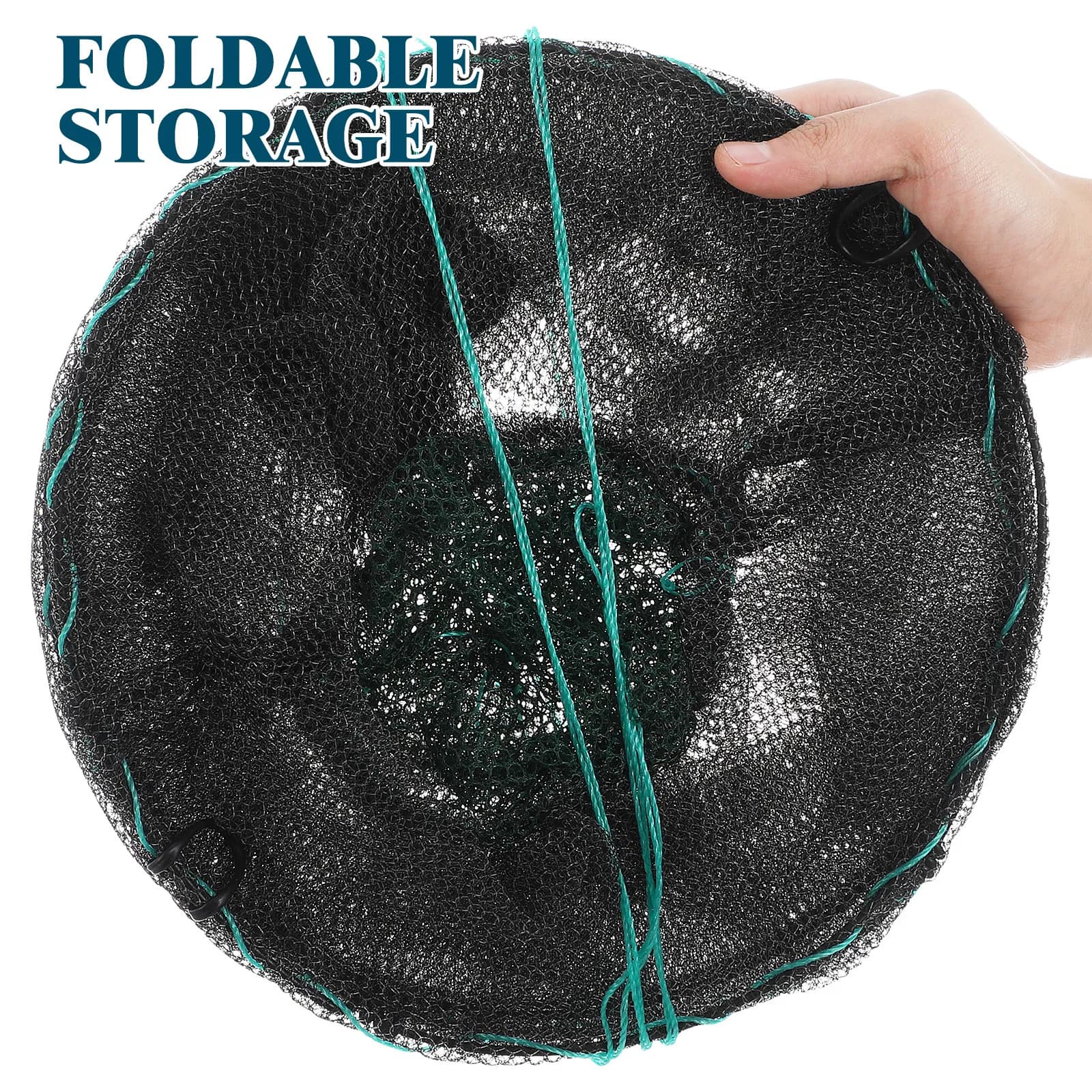 1Pcs Foldable Spring Cage Shrimp Trap Net Portable Collapsible Fishing Basket for Crayfish Crab Lobster Smelt Minnows Freshwater