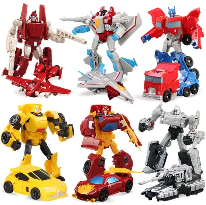 13CM Trasformazione Robot Cars Modello Giocattoli Kid Classic Robot Car Toys Action & Toy Figure Educazione in plastica Giocattoli per bambini