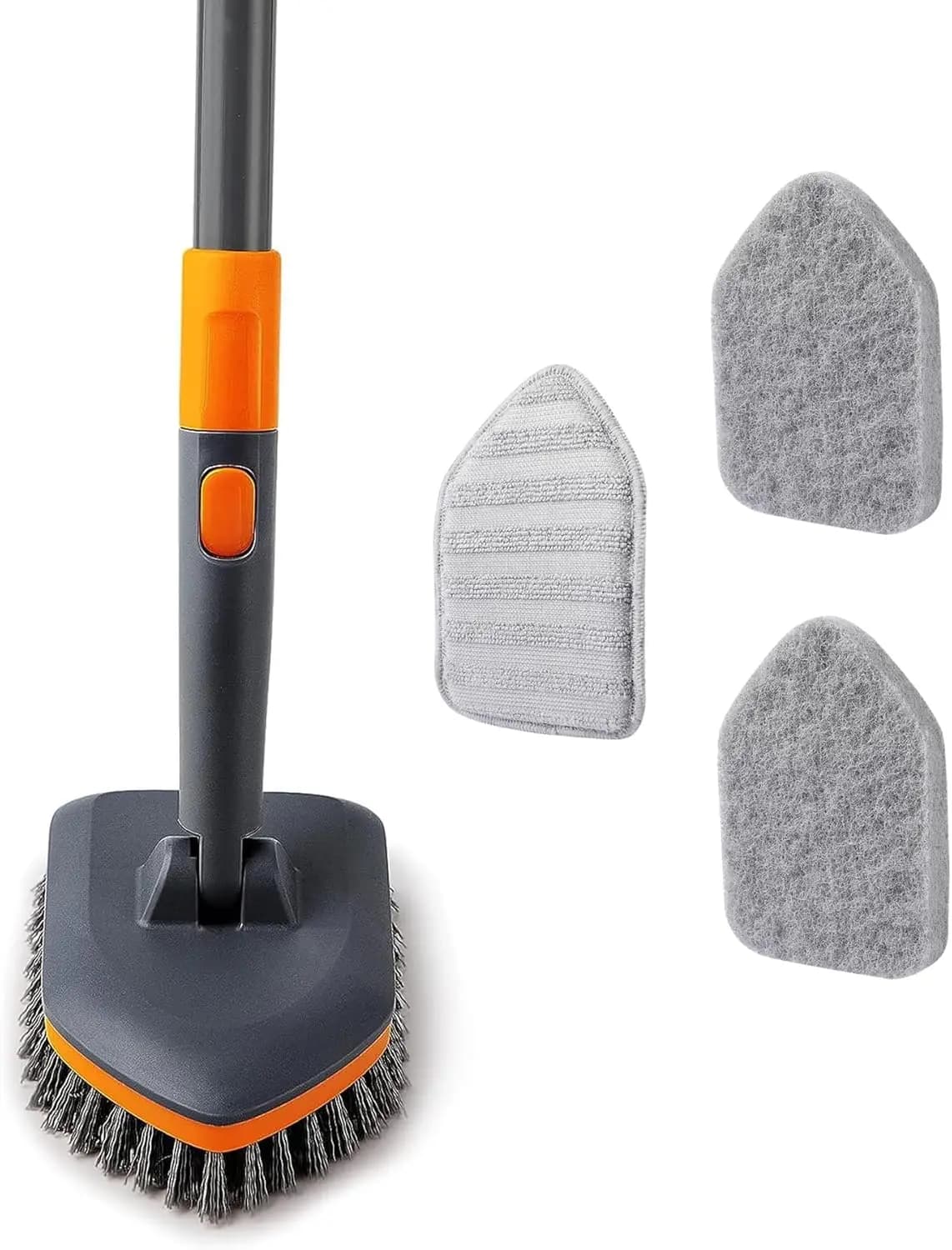 Spazzola per Piastrelle 3-in-1 Estensibile con Manico Lungo per Pulizia Bagno e Cucina