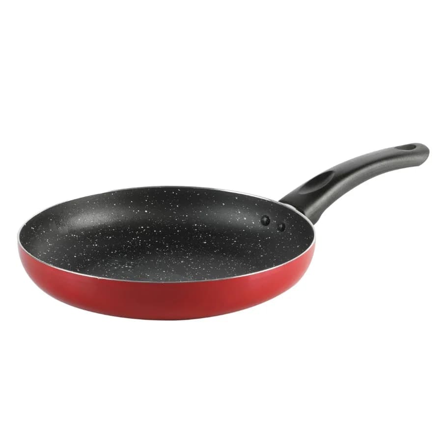 Oster Luneta 9.5 Inch Aluminum Nonstick Frying Pan in Red