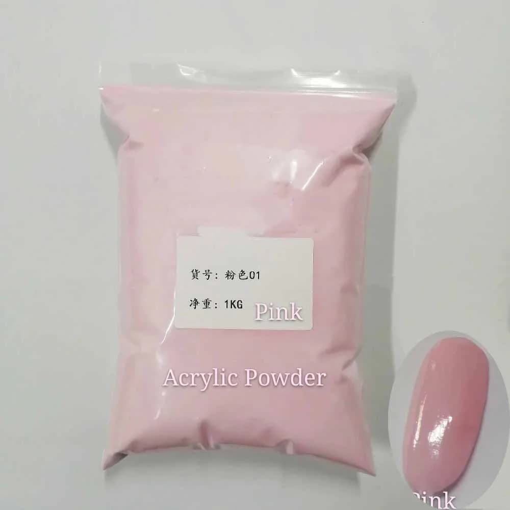 1kg Acrylic Powder For Nail Nude Pink Clear White Dipping Powder Transparent Extension Pigment Dust DIY Manicure Nail Decoration