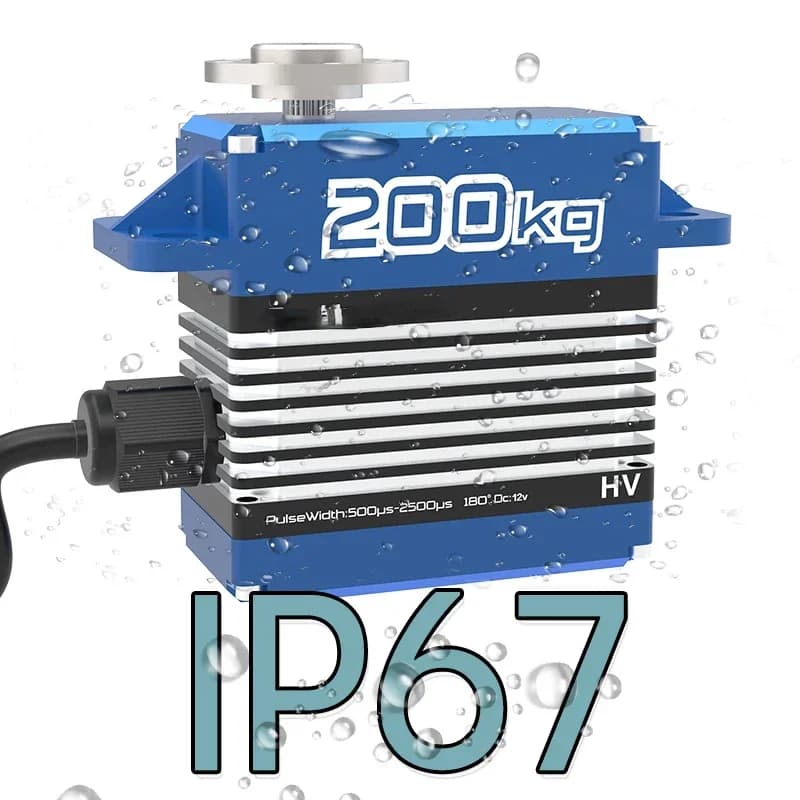 Powerless 200 kg brushes 12 V-16,8 V high voltage CNC aluminum shell waterproof metal gear for robot 1/5 servo motor drone for car boat