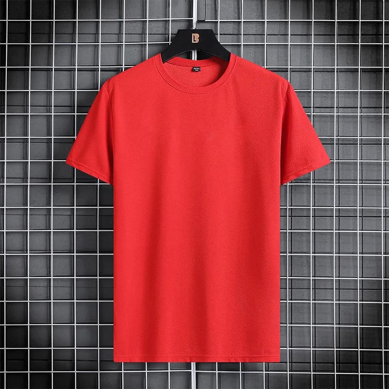 T-shirt estiva a maniche corte da corsa tinta unita per uomo e donna alla moda girocollo coreano slim fit traspirante top