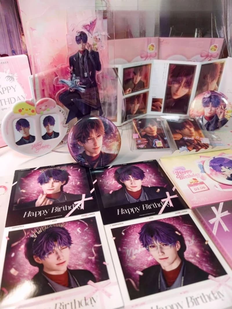 [offical Merch] New Game Love and Deepspace Rafayel 2026 Birthday Duskbright Steps Acrylic Standee Chibi Badge Sticker Set Card