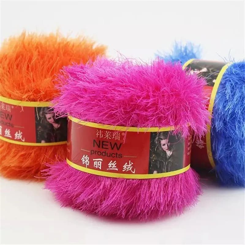 10Pcs Worsted Weight Anti-Pill Faux Mink Cashmere Yarn Set for Hand Knitting Crochet Sweater Scarf Hook Needle Thread 500g