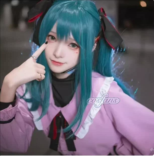 Vampire Miku Cosplay Costume Vocaloid Vampire Miku figure cosplay suit Pink kawaii dress Bowknot uniform