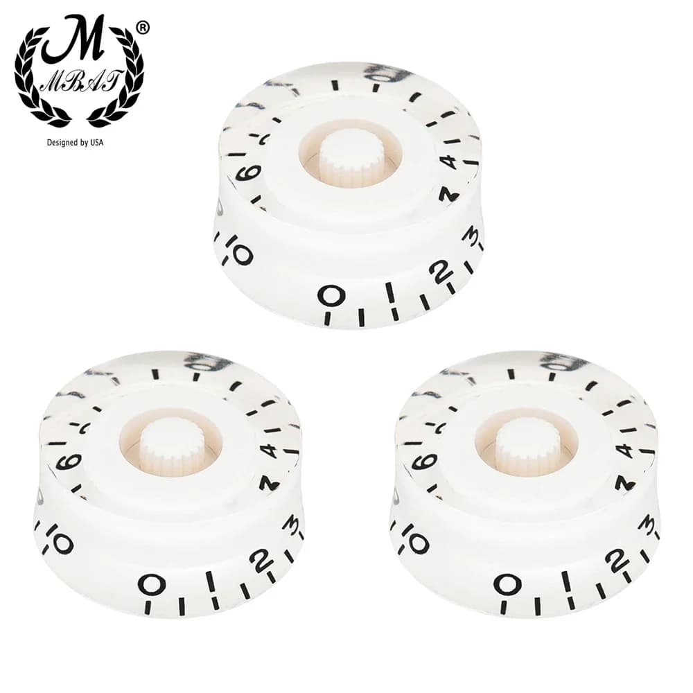 M MBAT 3 pezzi tappo manopola volume chitarra elettrica ABS pulsante di controllo tono chitarra elettrica cappello accessori per strumenti a corda musicali