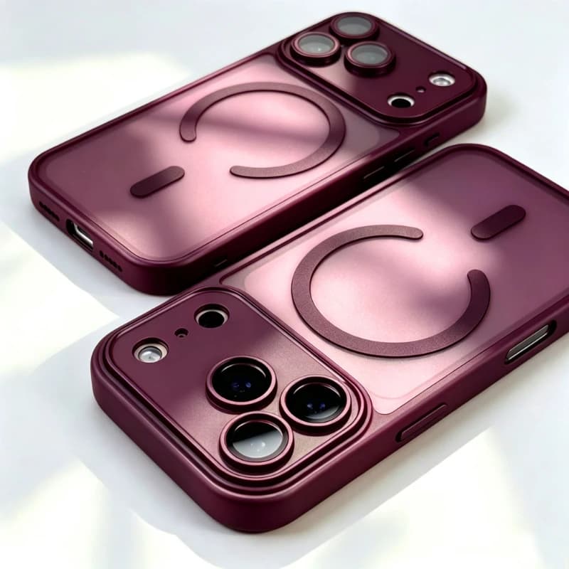 Luxury Matte Translucent Shockproof Phone Case for IPhone 18 17 Air 161514 Plus 13 12 11 Pro Max for Magsafe Magnetic Back Cover