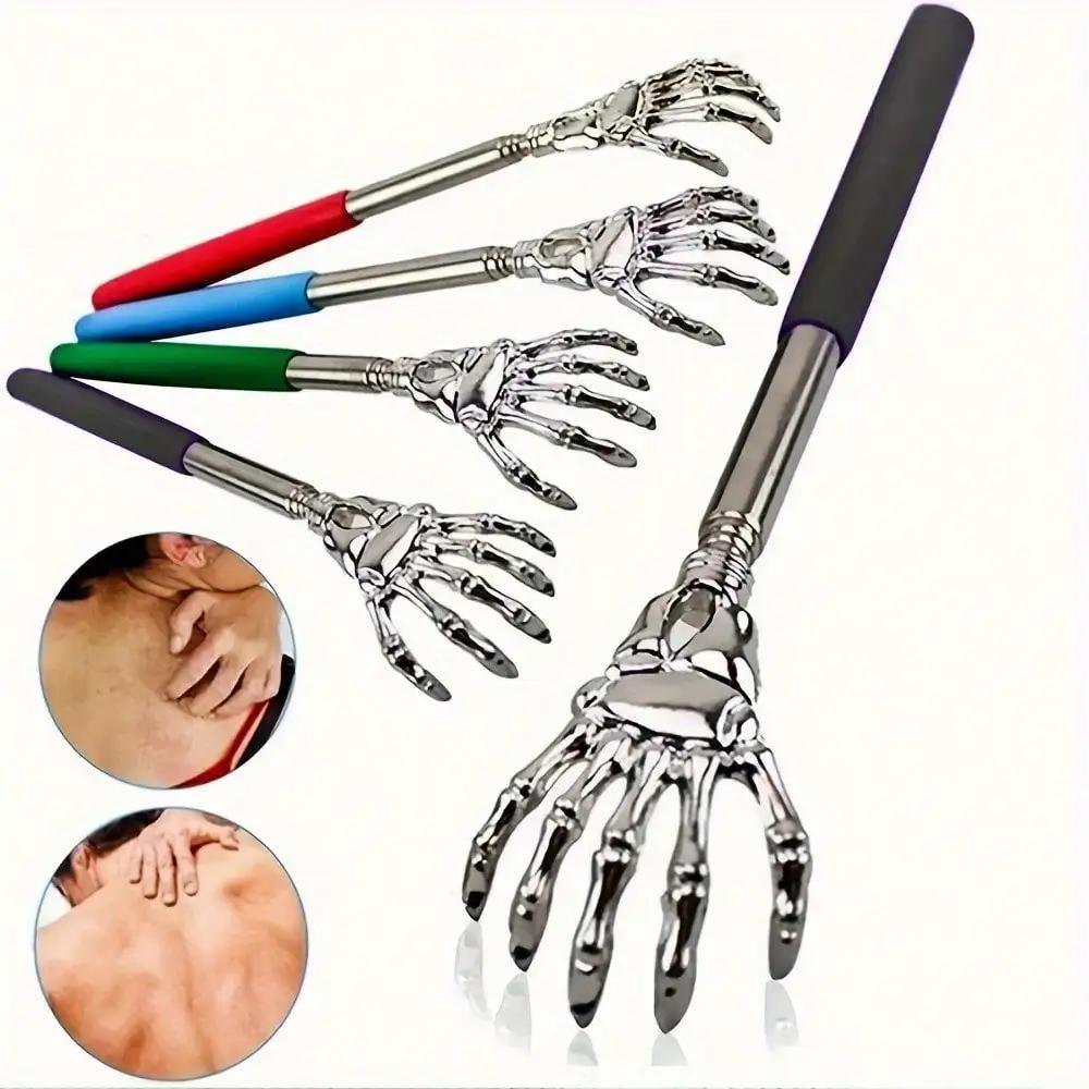 1 Piece Portable Extensible Scraper Stainless Steel Telescopic Scraper for Human Stretchable Rear Massager