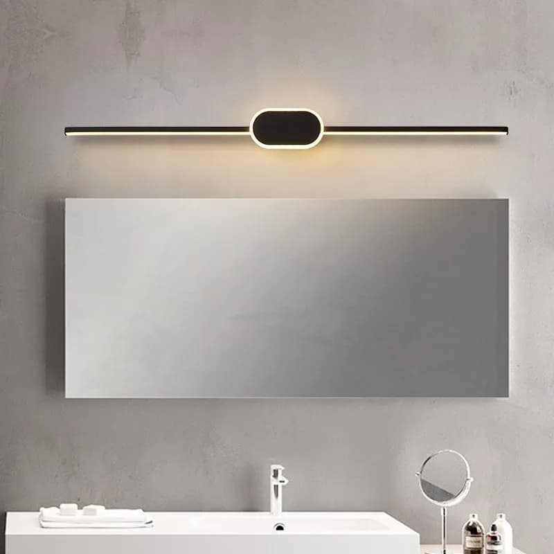 Lampade da parete moderne a LED Fari a specchio bianco nero Decorazione base Pareti Sconce per bagno Camera da letto Soggiorno Illuminazione interna