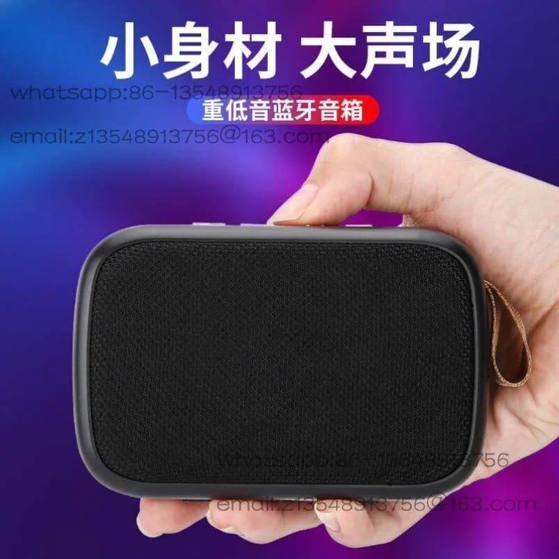 Altoparlante Bluetooth wireless, subwoofer per cellulare, mini lettore USB, piccolo altoparlante portatile da esterno.